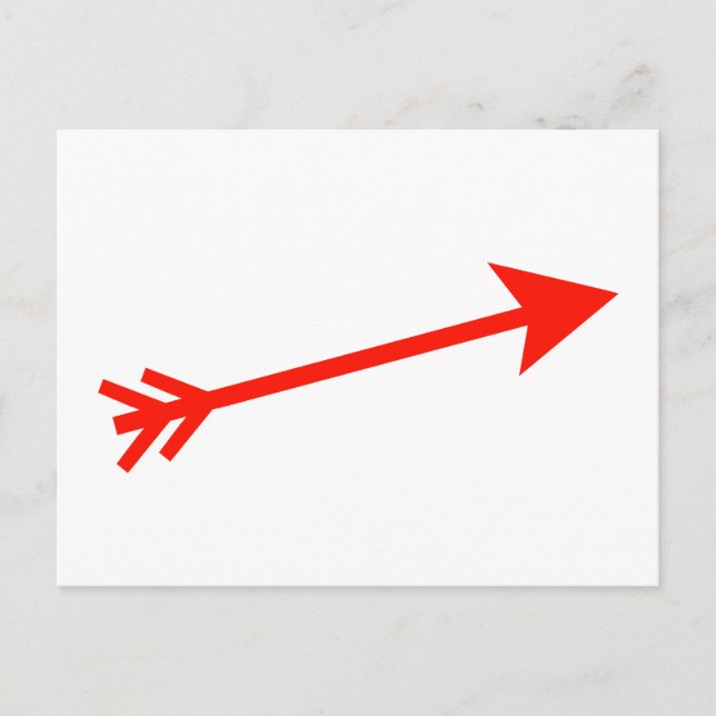 Arrow Red 15deg The MUSEUM Zazzle Gifts Postcard (Front)