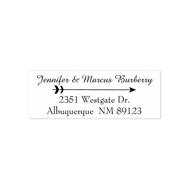 Arrow Return Address Self Inking Stamp (Design)