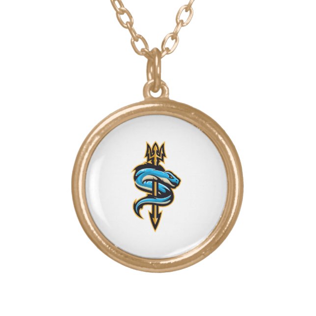 Arrow Snake Neckless Gold Plated Necklace (Front)