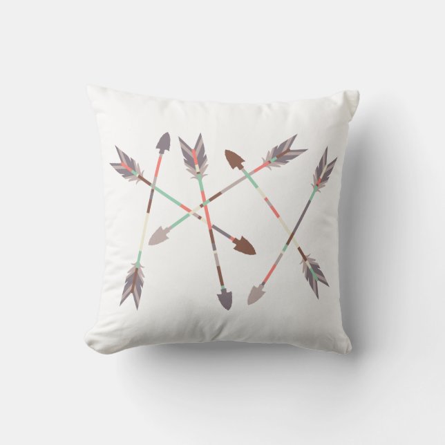 Arrow Stack Throw Pillow (Front)
