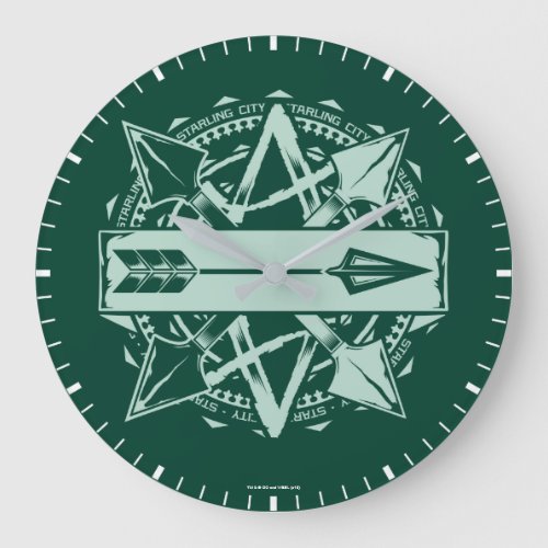 Arrow  Starling City Arrow Badge Large Clock