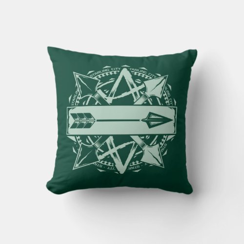 Arrow  Starling City Arrow Badge Throw Pillow