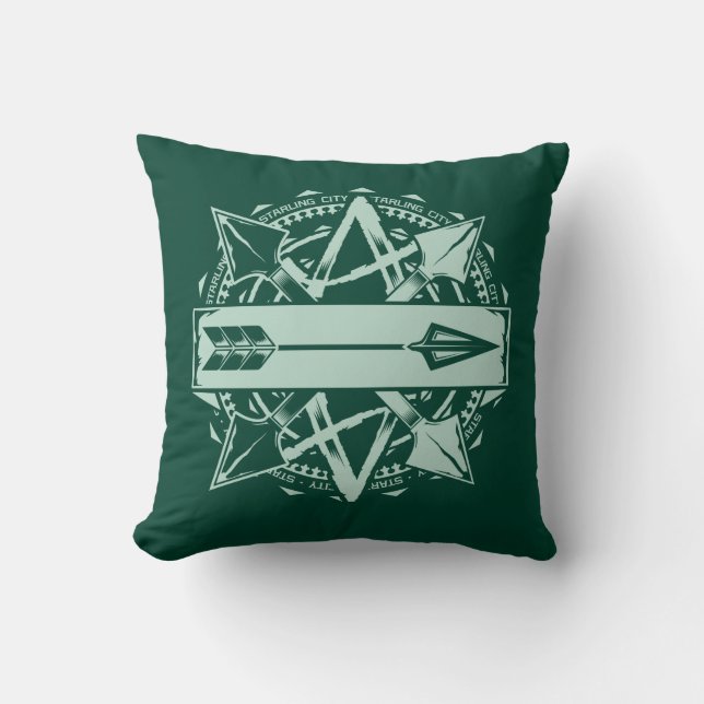 Arrow | Starling City Arrow Badge Throw Pillow (Front)