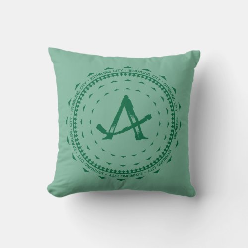 Arrow  Starling City Arrow Logo Throw Pillow