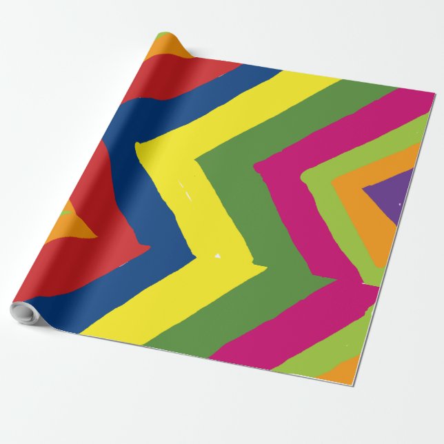 arrow stripes in colorful pattern wrapping paper (Unrolled)