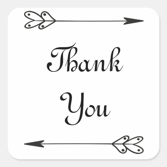 Arrow Thank You Sticker (Front)