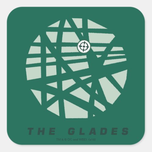Arrow  The Glades City Map Square Sticker