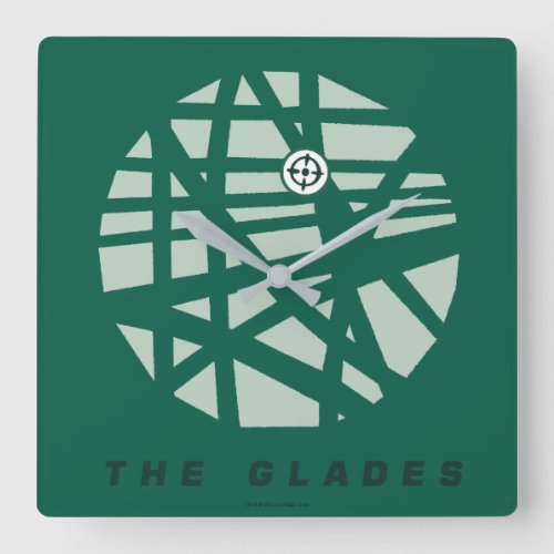 Arrow  The Glades City Map Square Wall Clock