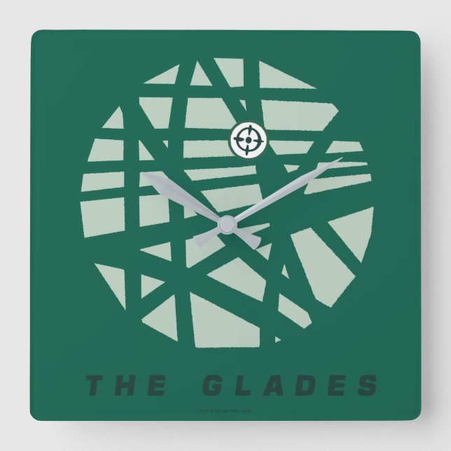 Arrow | The Glades City Map Square Wall Clock (Front)