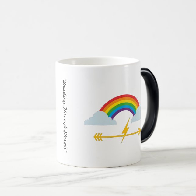 "Arrow Through Clouds" Color Morph Mug (Front Right)