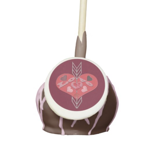 Arrow Through Love Hearts Cake Pops (Front)