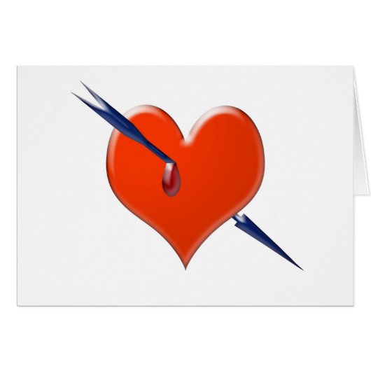 Arrow through the heart cards (Front Horizontal)