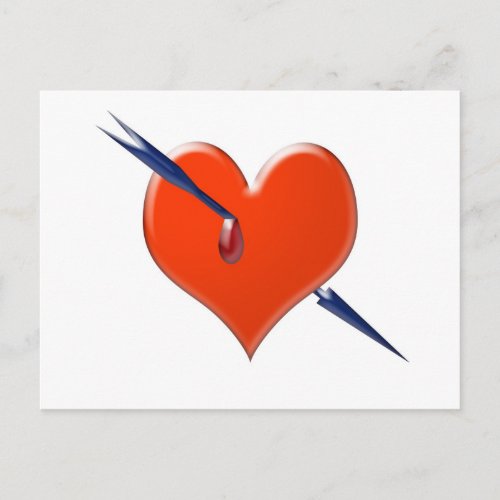Arrow Through the Heart Postcard