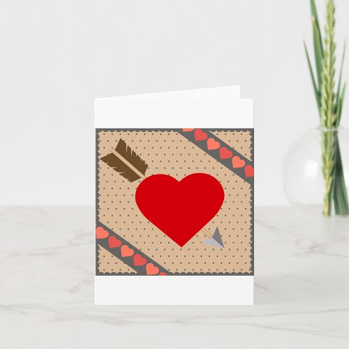 Arrow Through Valentine Love Heart Note Cards