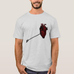 Arrow To The Heart T-shirt at Zazzle