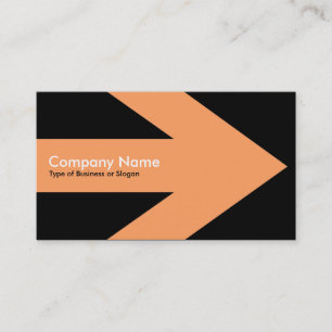 Arrow v3 (Light Orange) - Black Business Card