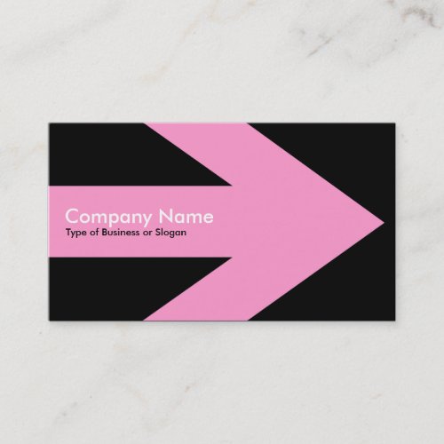 Arrow v3 (Pink) - Black Business Card Templates