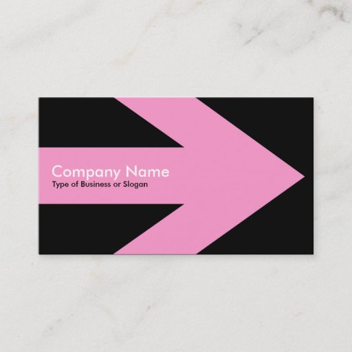 Customizable Arrow v3 (Pink) - Black Business Card Templates
