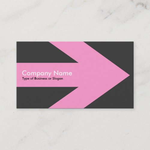 Arrow v3 Pink _ Dark Gray 333333 Business Card