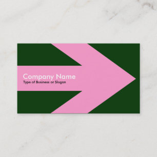 Arrow v3 (Pink) - Dark Green 003300 Business Card