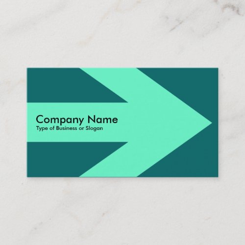 Arrow v3 (Turquoise) - Green 006666 Business Card Templates