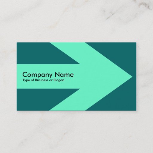 Customizable Arrow v3 (Turquoise) - Green 006666 Business Card Templates