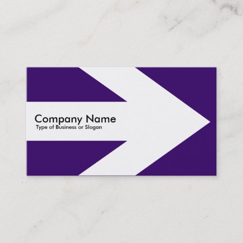 Arrow v3 White _ Deep Purple 330066 Business Card