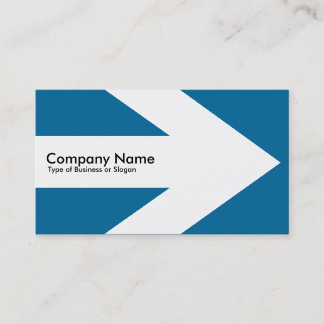 Arrow v3 (White) - Desert Blue 006699 Business Card (Front)