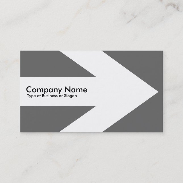Arrow v3 (White) - Gray 666666 Business Card (Front)