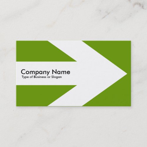 Arrow v3 White _ Green 669900 Business Card