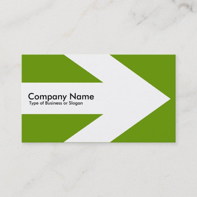 Arrow v3 (White) - Green 669900 Business Card (Front)