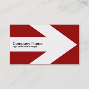 Arrow v3 (White) - Maroon 990000 Business Card