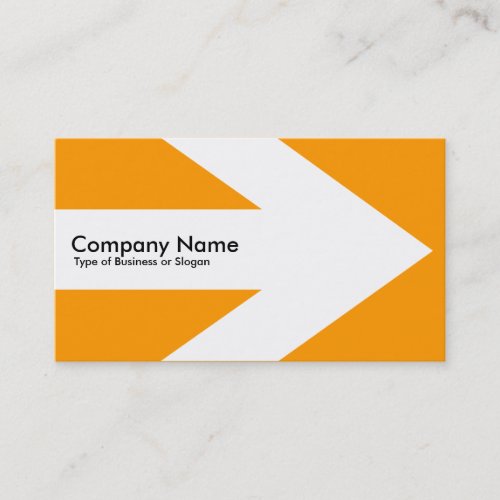 Arrow v3 White _ Orange FF9900 Business Card