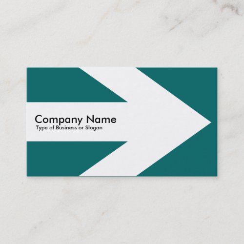 Arrow v3 White _ Teal Green 006666 Business Card