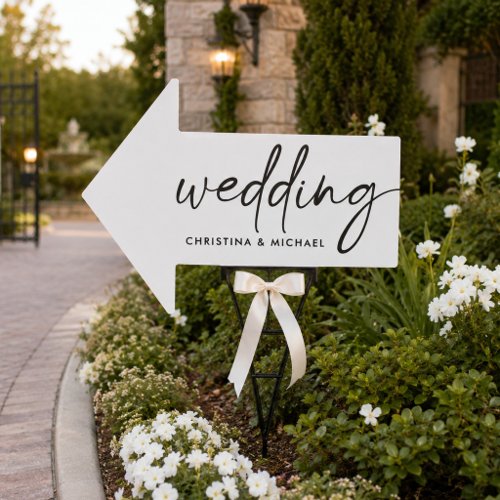 Arrow Wedding Sign Parking Ceremony Reception