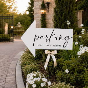 Arrow Wedding Sign Parking Ceremony Reception