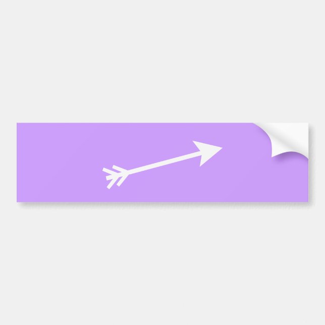 Arrow White 15deg The MUSEUM Zazzle Gifts Bumper Sticker (Front)