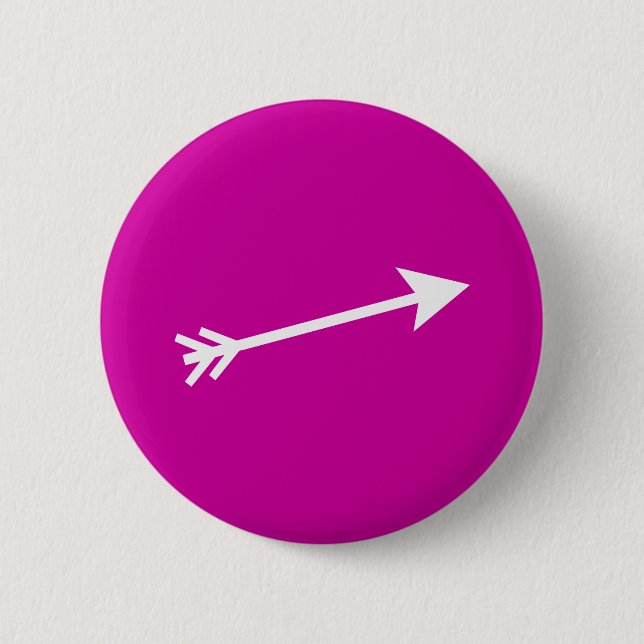 Arrow White 15deg The MUSEUM Zazzle Gifts Button (Front)