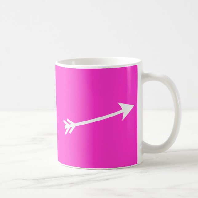 Arrow White 15deg The MUSEUM Zazzle Gifts Coffee Mug (Right)