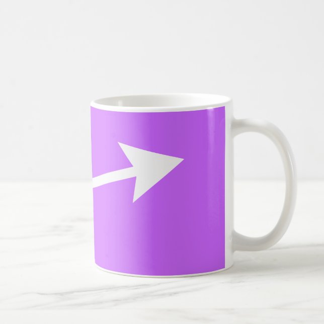 Arrow White 15deg The MUSEUM Zazzle Gifts Coffee Mug (Right)
