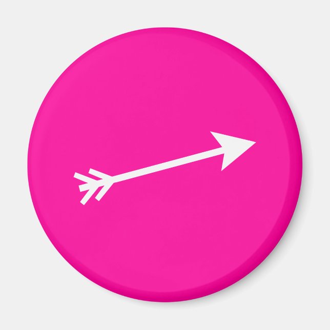 Arrow White 15deg The MUSEUM Zazzle Gifts Magnet (Front)