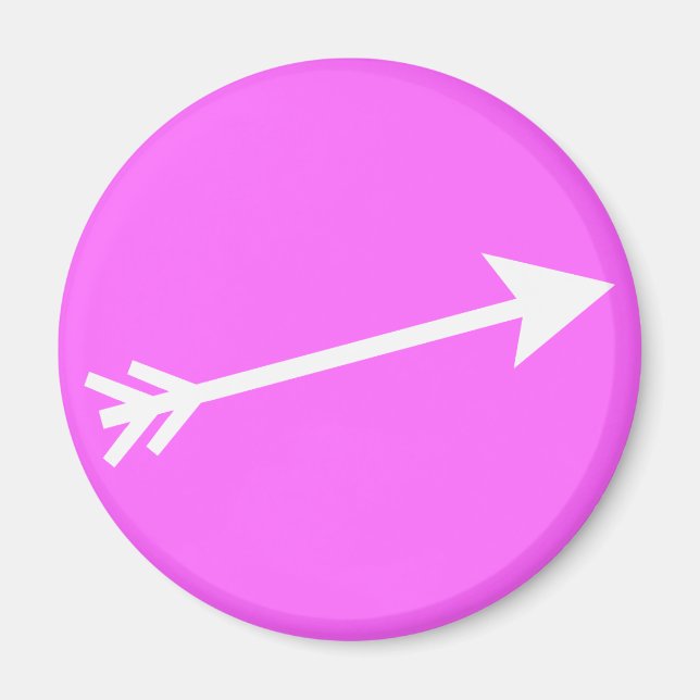 Arrow White 15deg The MUSEUM Zazzle Gifts Magnet (Front)