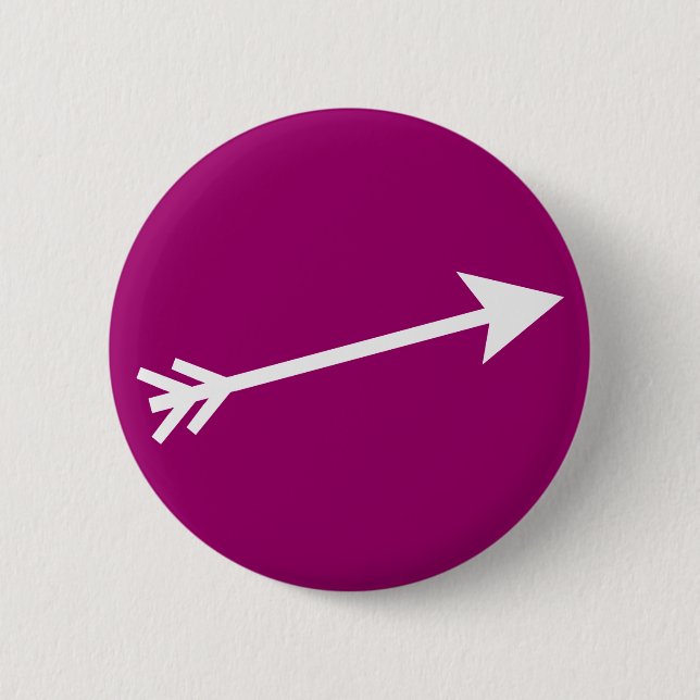 Arrow White 15deg The MUSEUM Zazzle Gifts Pinback Button (Front)