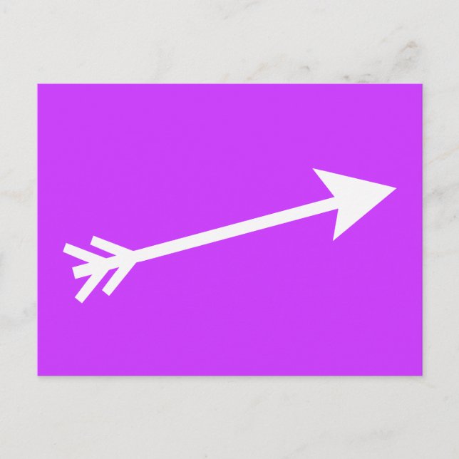 Arrow White 15deg The MUSEUM Zazzle Gifts Postcard (Front)