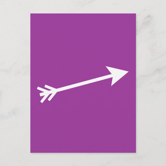 Arrow White 15deg The MUSEUM Zazzle Gifts Postcard (Front)