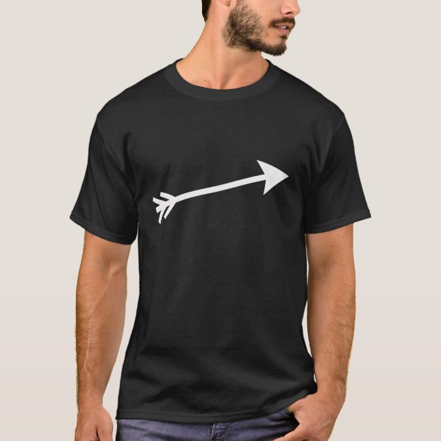 Arrow White 15deg The MUSEUM Zazzle Gifts T-Shirt (Front)