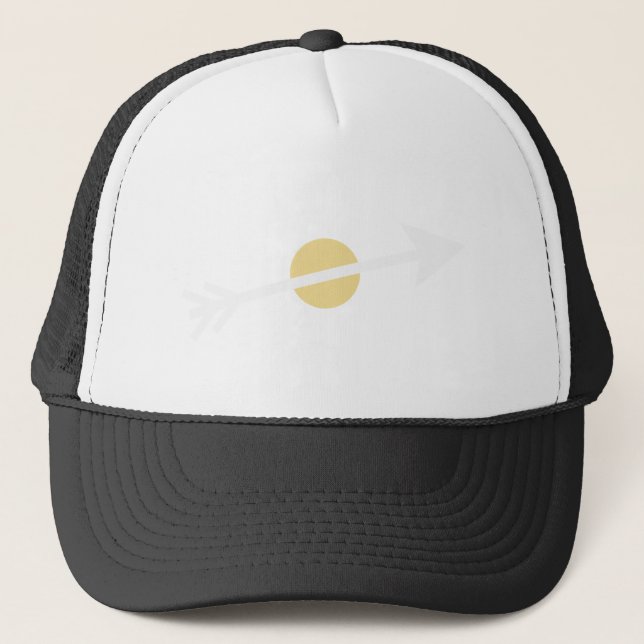 Arrow White 15deg The MUSEUM Zazzle Gifts Trucker Hat (Front)