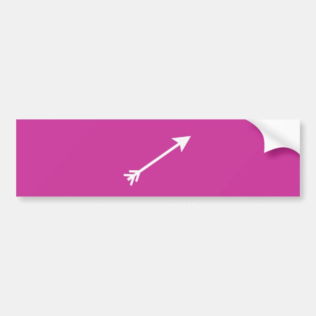 Arrow White 35deg The MUSEUM Zazzle Gifts Bumper Sticker (Front)