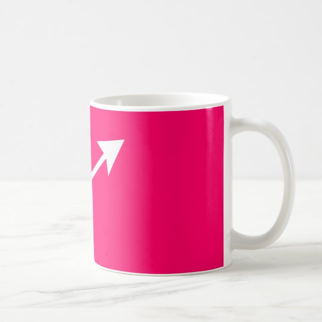 Arrow White 35deg The MUSEUM Zazzle Gifts Coffee Mug (Right)