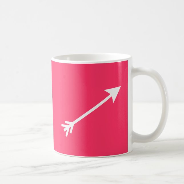 Arrow White 35deg The MUSEUM Zazzle Gifts Coffee Mug (Right)